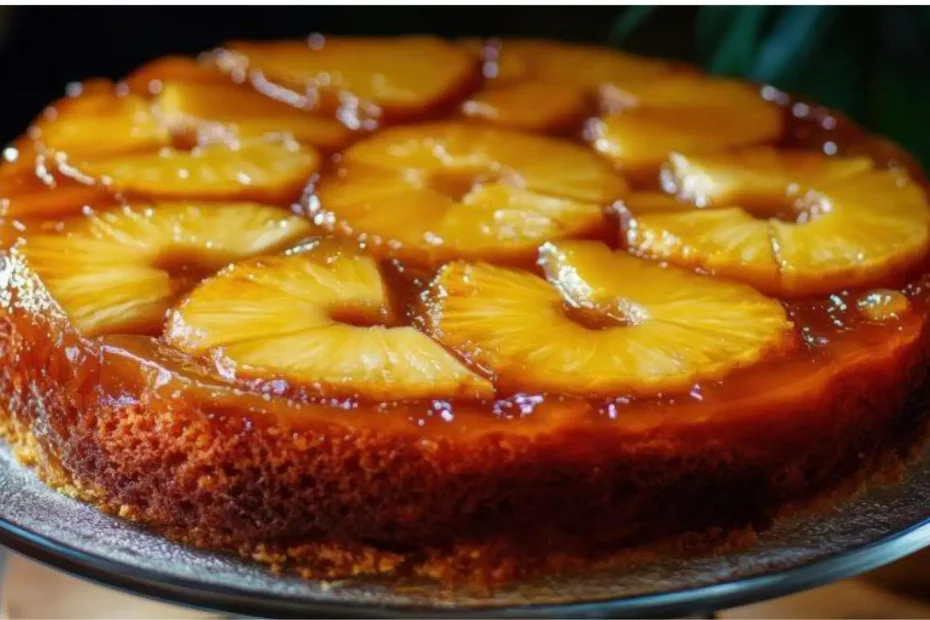 Bolo de Abacaxi Caramelizado