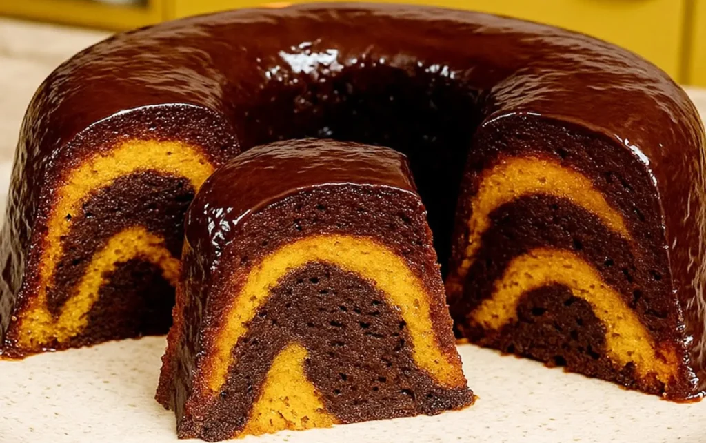 bolo de cenoura mesclado