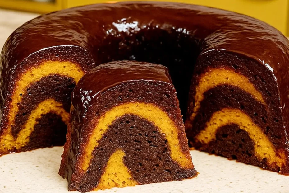 bolo de cenoura mesclado