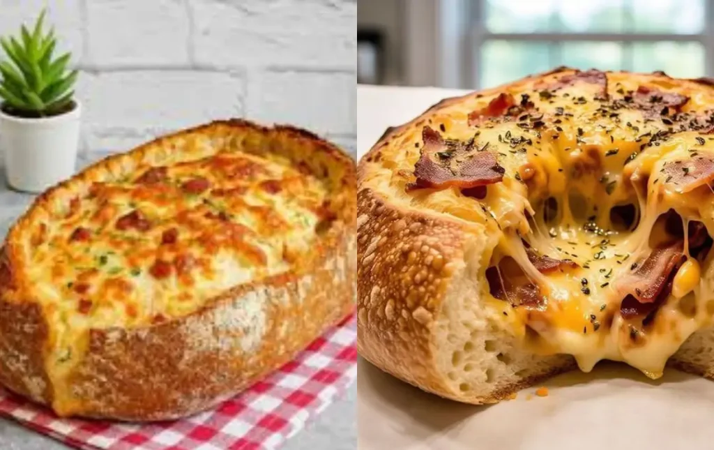 Pão Recheado Com Queijo e Bacon