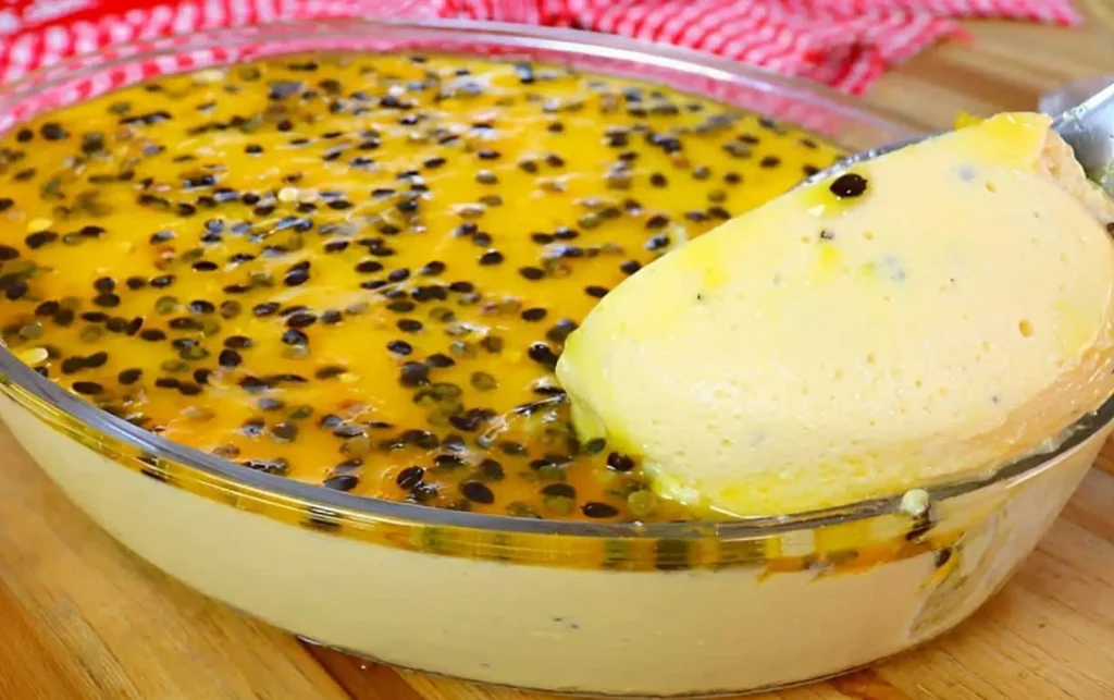 mousse de maracujá na travessa