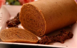 bolo de rolo de chocolate