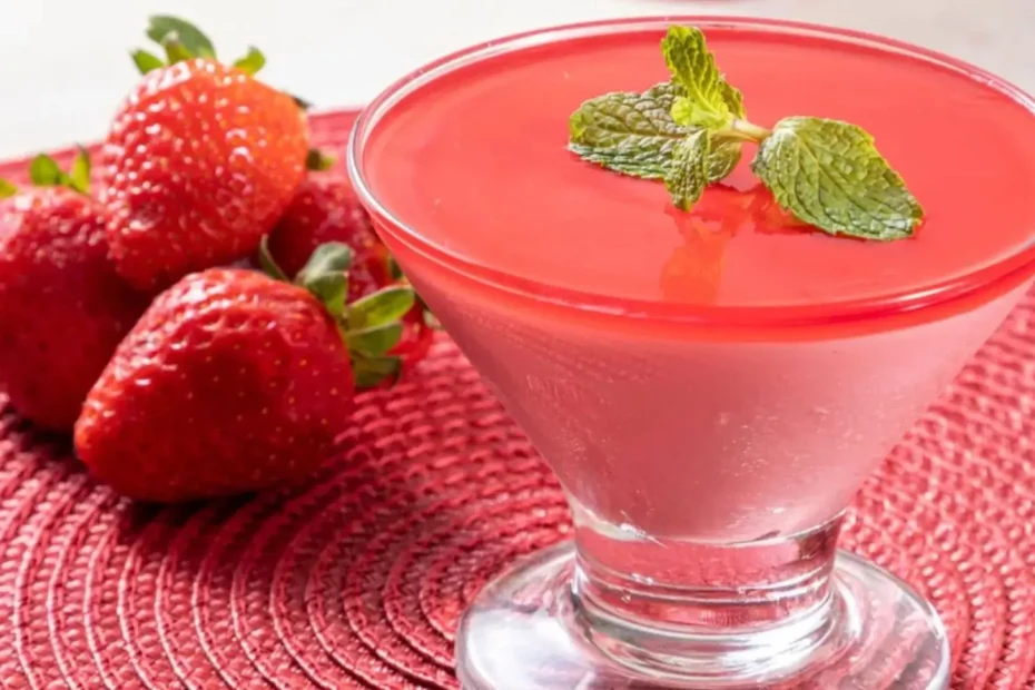 gelado cremoso de morango